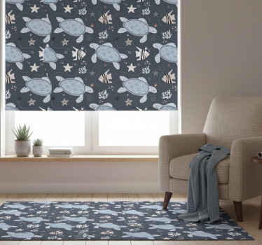 Rollo fenster tiere schildkröten und fische unterwasser - TenStickers