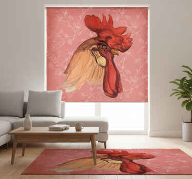 Rollo fenster tiere hühner illustration - TenStickers