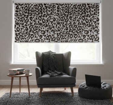 Rollo fenster schwarz mit schwarzem leopardenmuster - TenStickers