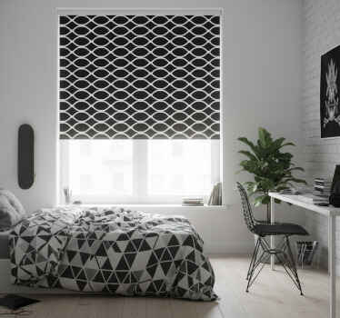 Rollo fenster schwarz im monochromen ovalen design - TenStickers