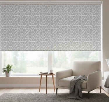 Grey roller blind with contemporary pattern - TenStickers