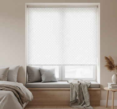 Grey roller blind with nordic diamonds - TenStickers