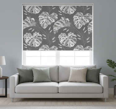 Blind grey tropical leaves - TenStickers