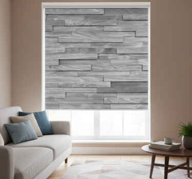 Toile fenêtre gris texture de grandes planches en bois - TenStickers