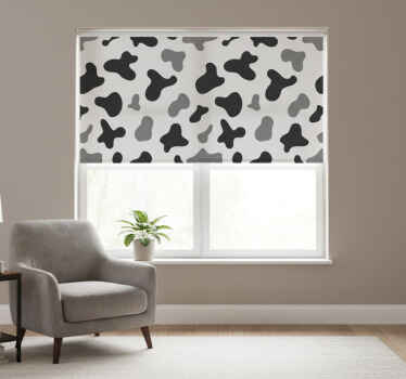 Toile fenêtre gris taches de vache grises - TenStickers