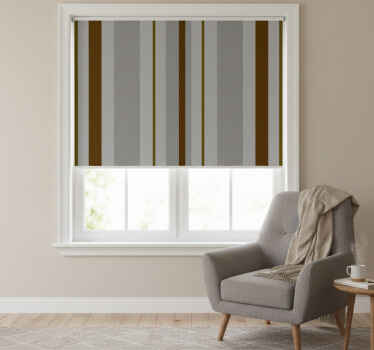 Toile fenêtre gris rayures grises et brunes - TenStickers
