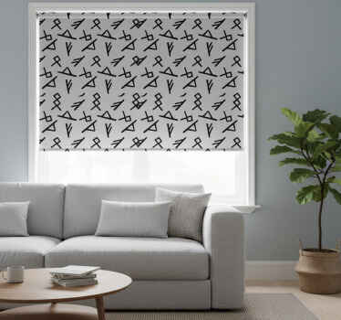 Toile fenêtre gris design nordique noir et gris - TenStickers