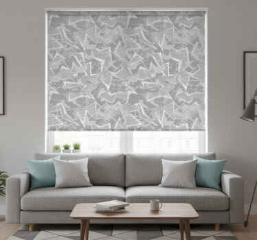 Toile fenêtre gris graphiques fins années 80 - TenStickers