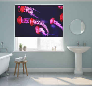 Estor enrollable baño diseño de medusas - TenVinilo