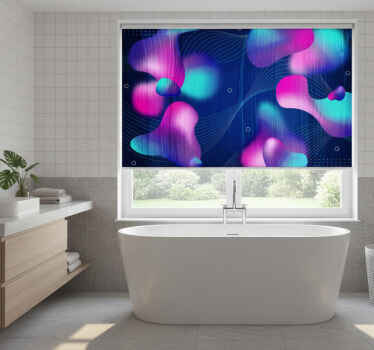 Estor enrollable baño arte fluido moderno - TenVinilo