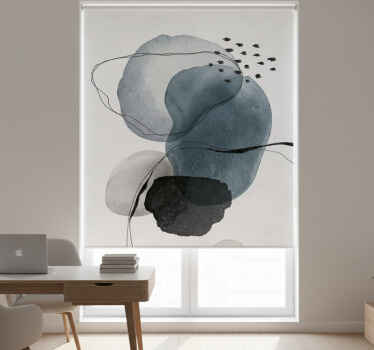 Office window roller blind with abstract designs - TenStickers