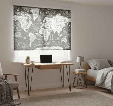 Cortina roller mapamundi mapa del mundo mítico - TenVinilo