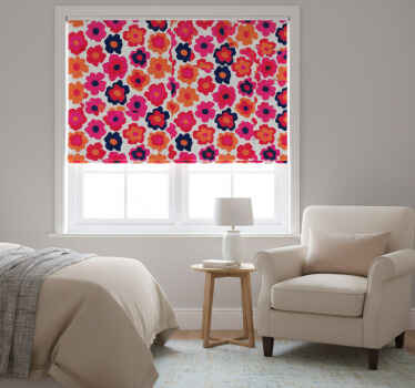 Store enrouleur floral coquelicot rouge - TenStickers