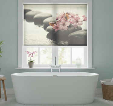 Zen rullegardiner stenblomstens fred - TenStickers