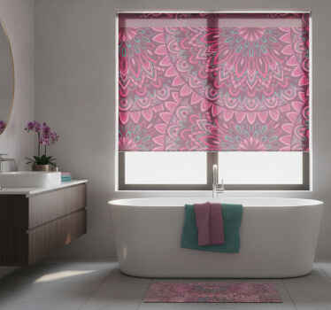 Zen rullegardiner mandala pink utryk - TenStickers
