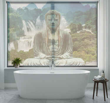 Zen rullegardiner serene buddha vandfald - TenStickers