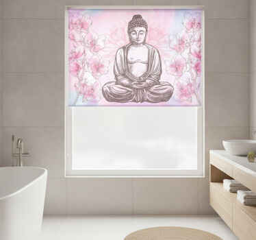 Zen rullegardiner buddha blomsterharmoni - TenStickers