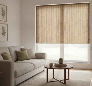 Brown blind vinyl rug dark bamboo look - TenStickers
