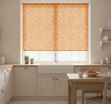 Orange blind in vintage damask design - TenStickers