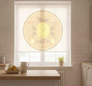 Orange blind smiling lemons customized - TenStickers