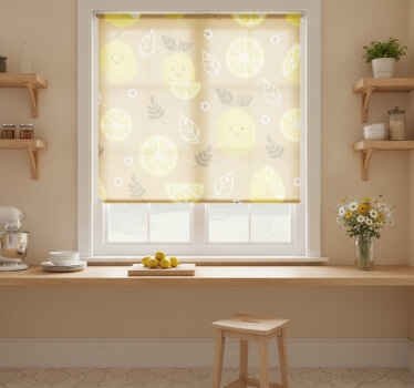 Orange blind with cheerful lemons - TenStickers