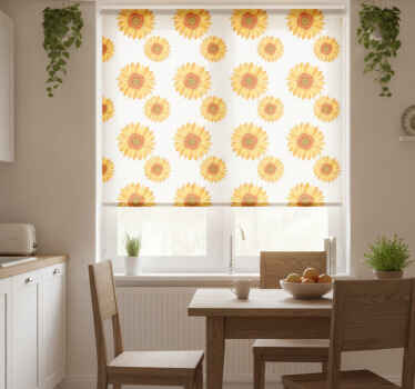 Orange blind with trendy floral design - TenStickers