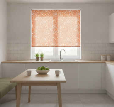 Orange blind with paisley flowers design - TenStickers