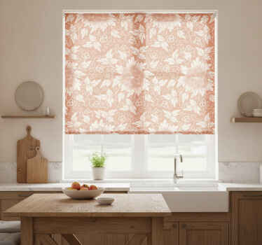 Orange blind floral paisley pattern - TenStickers