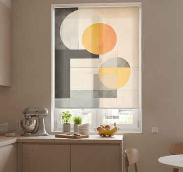 Orange blind with geometric patterns - TenStickers