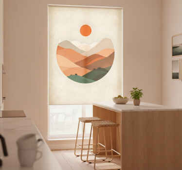 Orange blind sunrise over the mountains - TenStickers