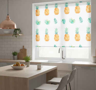 Orange blind pineapple patterns - TenStickers