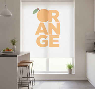 Orange blind orange window covering - TenStickers