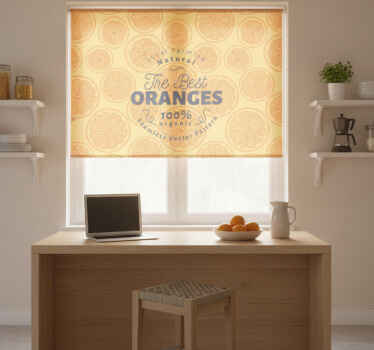 Orange blind with hand-drawn orange pattern - TenStickers