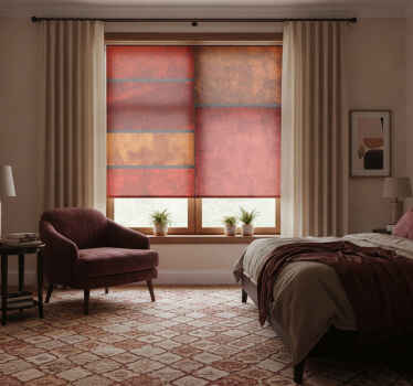 Red blind with textured patchwork design - TenStickers