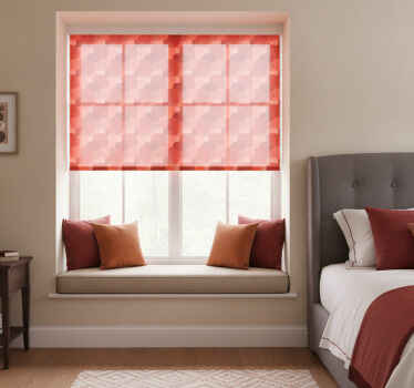 Red blind with modern circles pattern - TenStickers