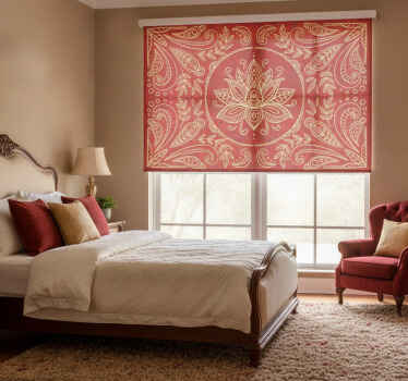 Red blind with vintage mandala design - TenStickers