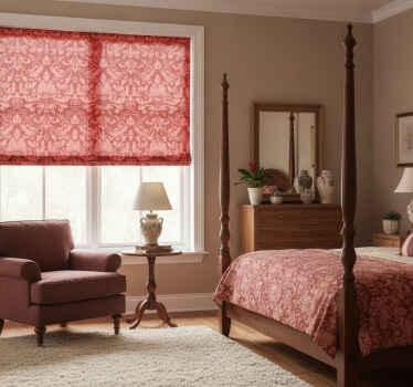 Toile fenêtre rouge velours - TenStickers