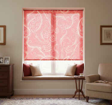 Red blind with paisley design - TenStickers