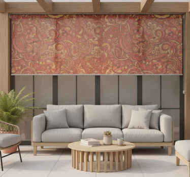 Cortina roller exterior papel tapiz formas ornamentales - TenVinilo