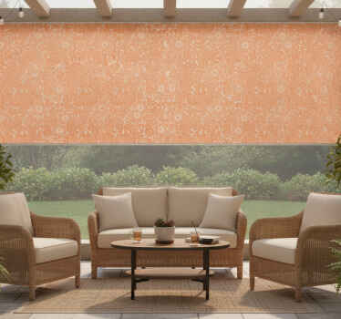 Cortina roller exterior flores paisley - TenVinilo