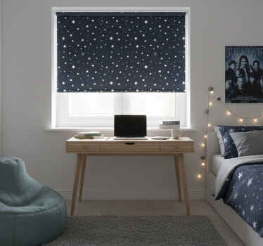 Teenage bedroom roller blind night sky design - TenStickers