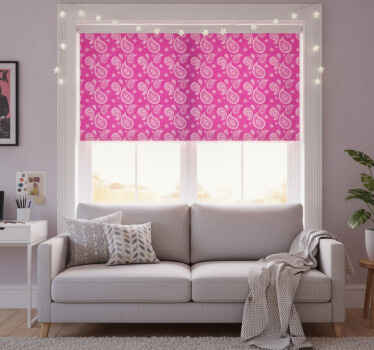 Estore de rolo juvenil em rosa intenso com paisley - TenStickers