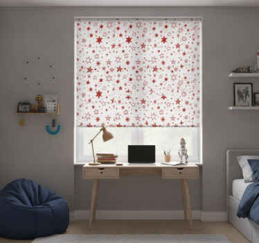 Estore de rolo juvenil estrela aquarela vermelha - TenStickers