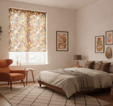 Classic blind with black border hippy patterns - TenStickers