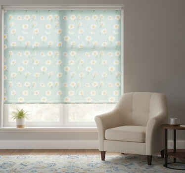 Hallway blind daisy flower pattern - TenStickers