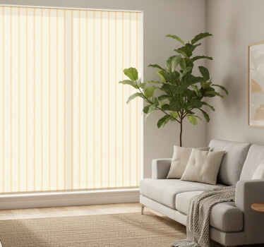 Hallway blind with thin beige vertical stripes - TenStickers
