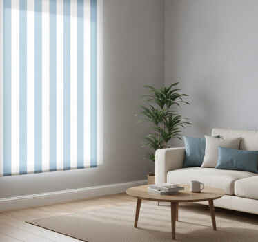 Hallway blind in nordic blue and white - TenStickers