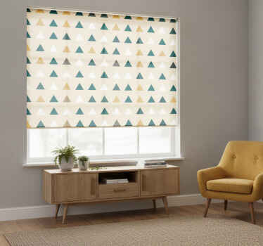 Hallway blind coloured triangles geometric - TenStickers