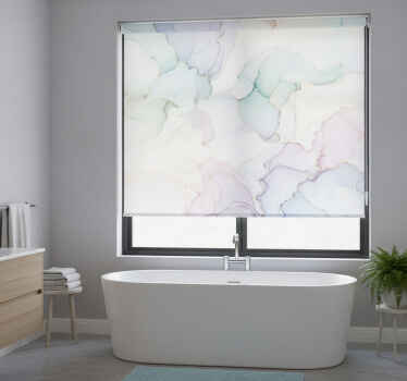 Toile fenêtre salle de bain couleur pastel - TenStickers