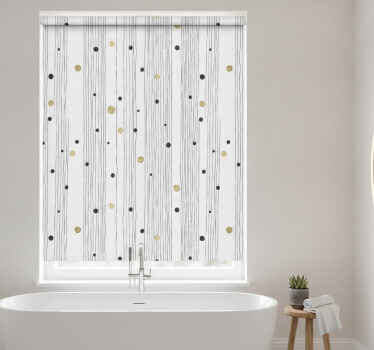 Toile fenêtre salle de bain géométrique stylisée - TenStickers